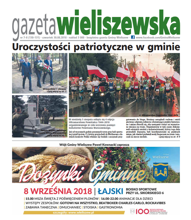 Czwartek, 30.08.2018r. (numer 130-131)