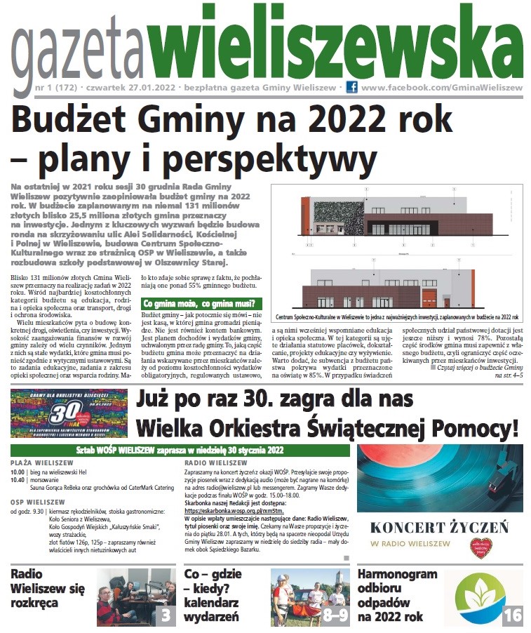 Gazeta Wieliszewska czwartek 27.01 (nr. 172)