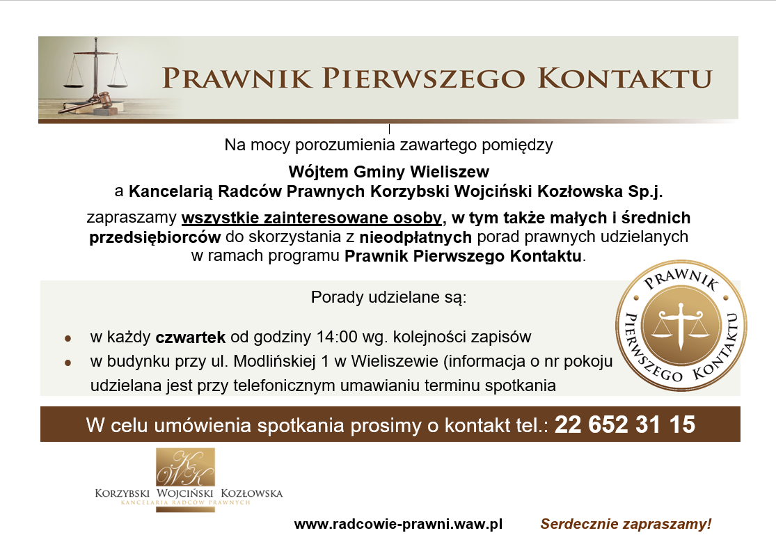 Prawnik pierwszego kontaktu-informacje