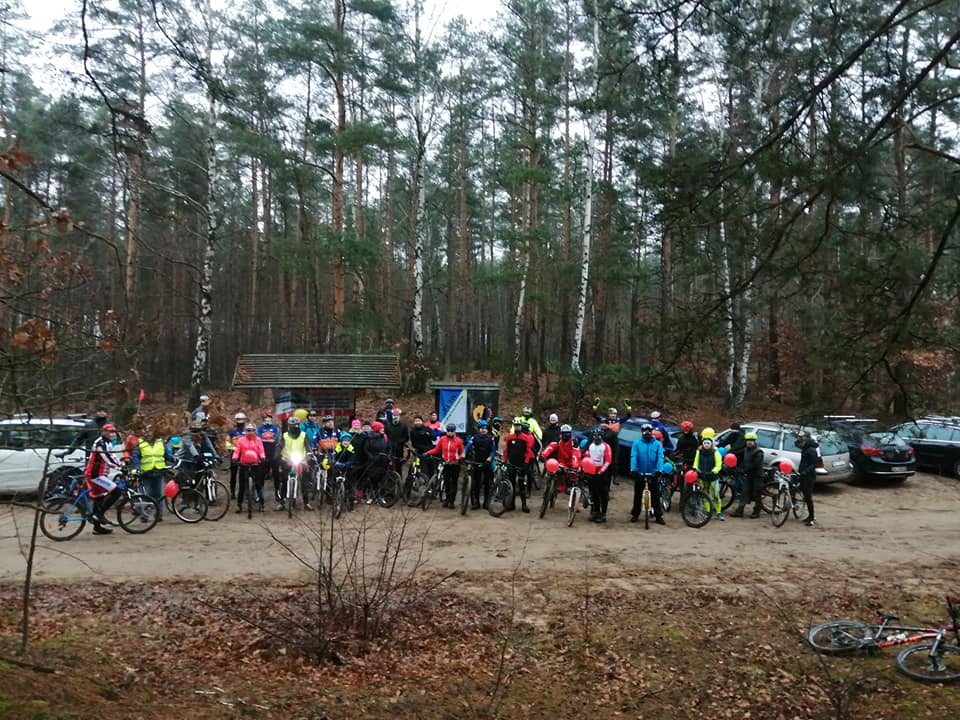 Protestujący na dwóch kółkach