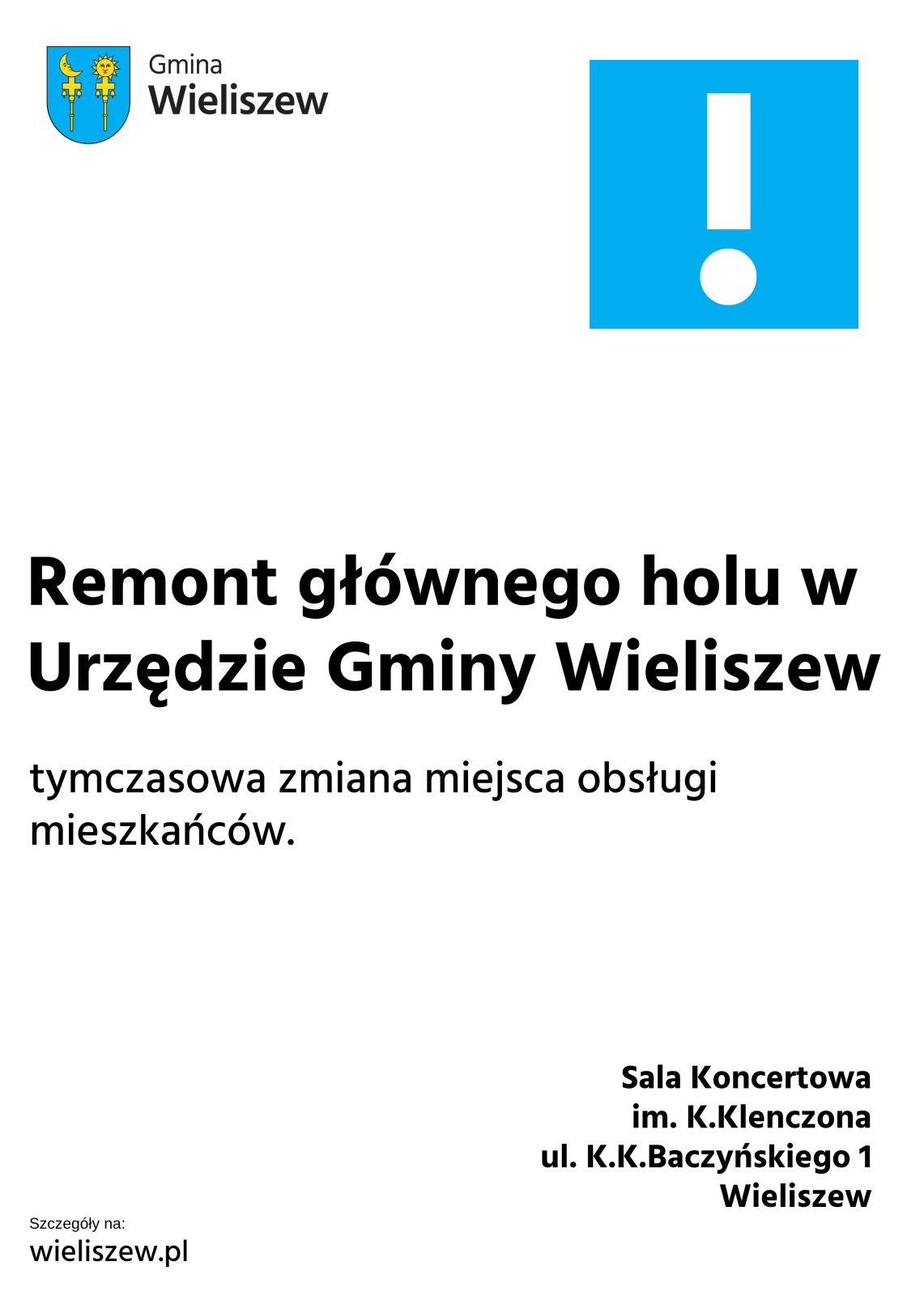 Remont głównego holu w Urzędzie Gminy Wieliszew
