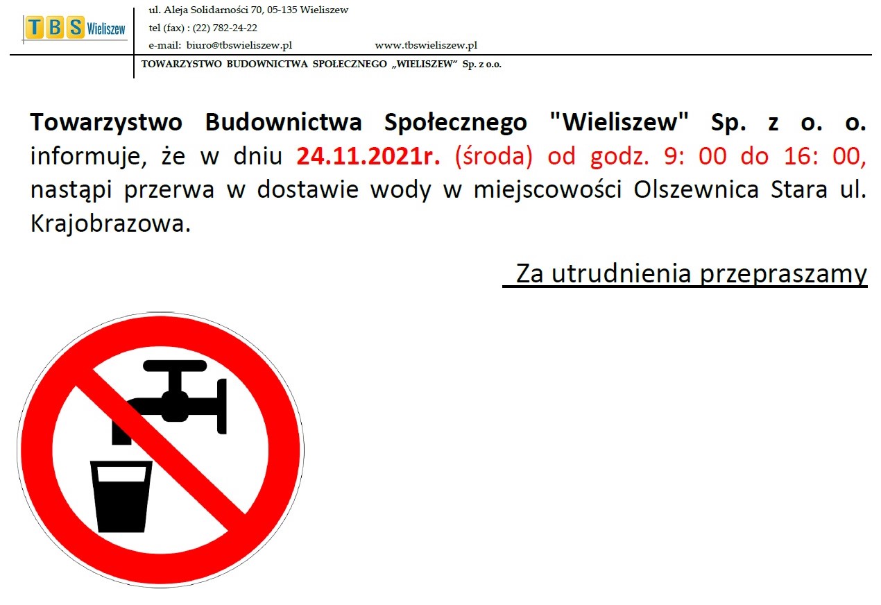 przeprwa w dostawie wody