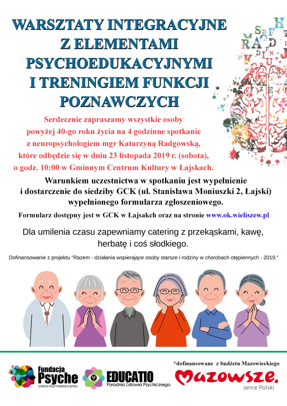 plakat warsztaty seniorzy 2019