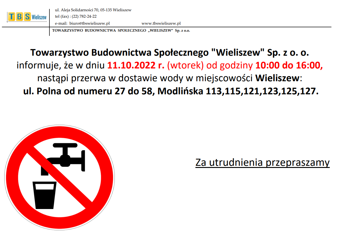 brak wody