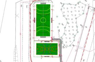 Remont boisk sportowych na terenie osiedla TBS w Wieliszewie 