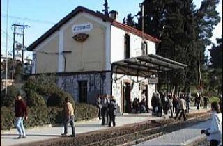 Stacja kolejowa w Dyonysos