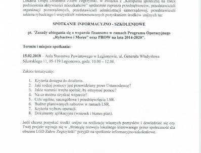 Spotkanie informacyjno-szkoleniowe