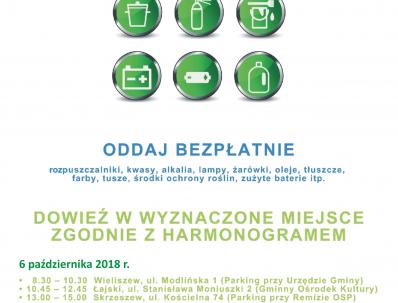 Harmonogram zbiórki odpadów niebezpiecznych