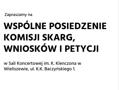 Wspólne Posiedzenie Komisji